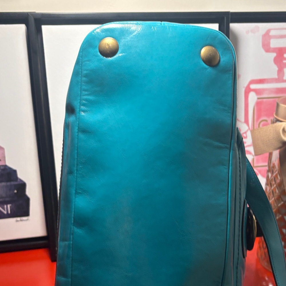 Coach Legacy Francine Satchel and Kisslock Turnlock Wallet Patent Turquoise 2008 - Picture 16 of 17